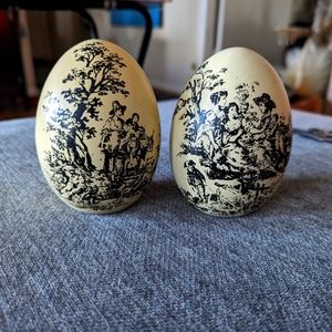 Vintage Black Toile Eggs